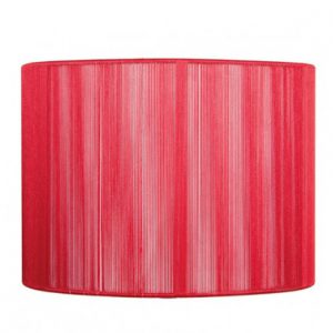 Aubery Red Silky String Drum Shade 40cm