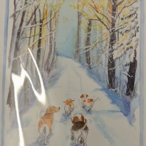 Christmas Card.  Walking in a Winter Wonderland.